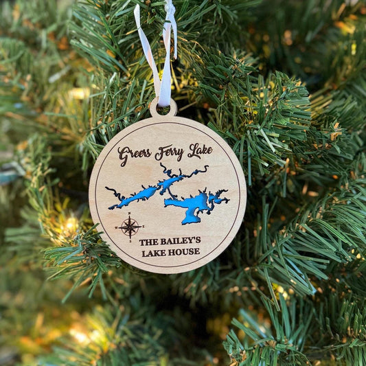 Personalized Seneca Lake Finger Lakes Ornaments