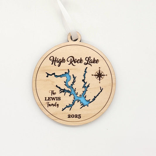 Personalized High Rock Lake Ornament Christmas Gift