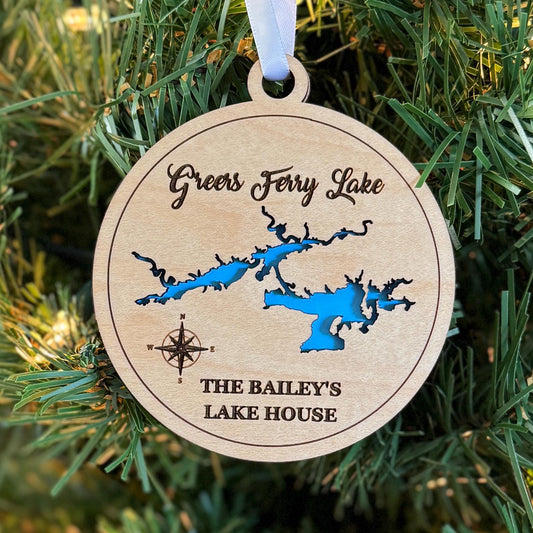 Any Lake - Personalized Lake Ornament Christmas Gift