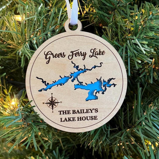 Personalized Seneca Lake Finger Lakes Ornaments