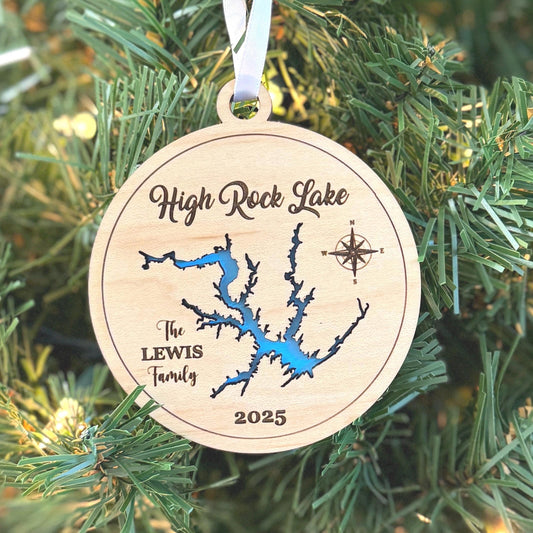 Personalized High Rock Lake Ornament Christmas Gift