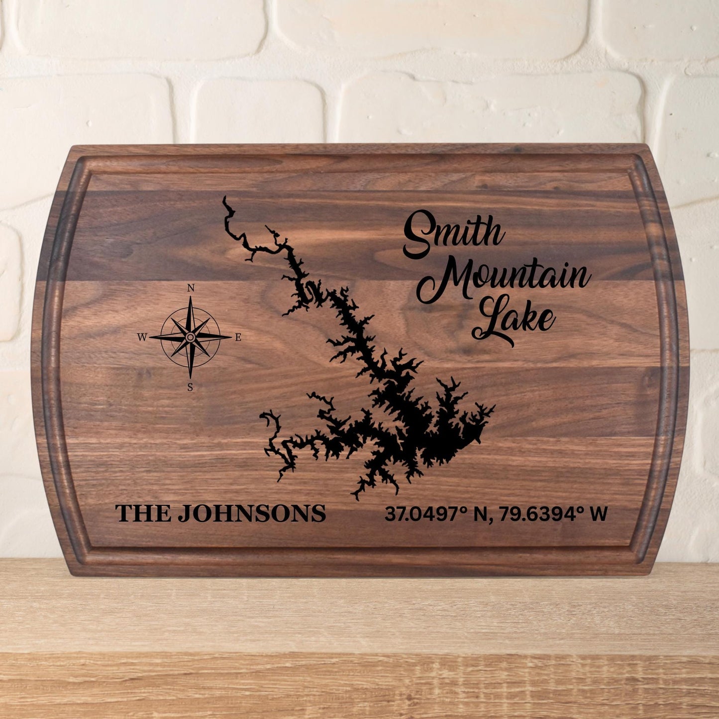 Any Lake - Smith Mountain Lake - Personalized Cutting Board & Charcuterie – Engraved Wood Gift Wedding, Anniversary, Housewarming, Christmas