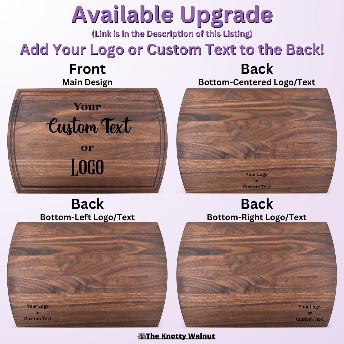 Custom Text or Logo - Personalized Cutting Board and Charcuterie Board Gift