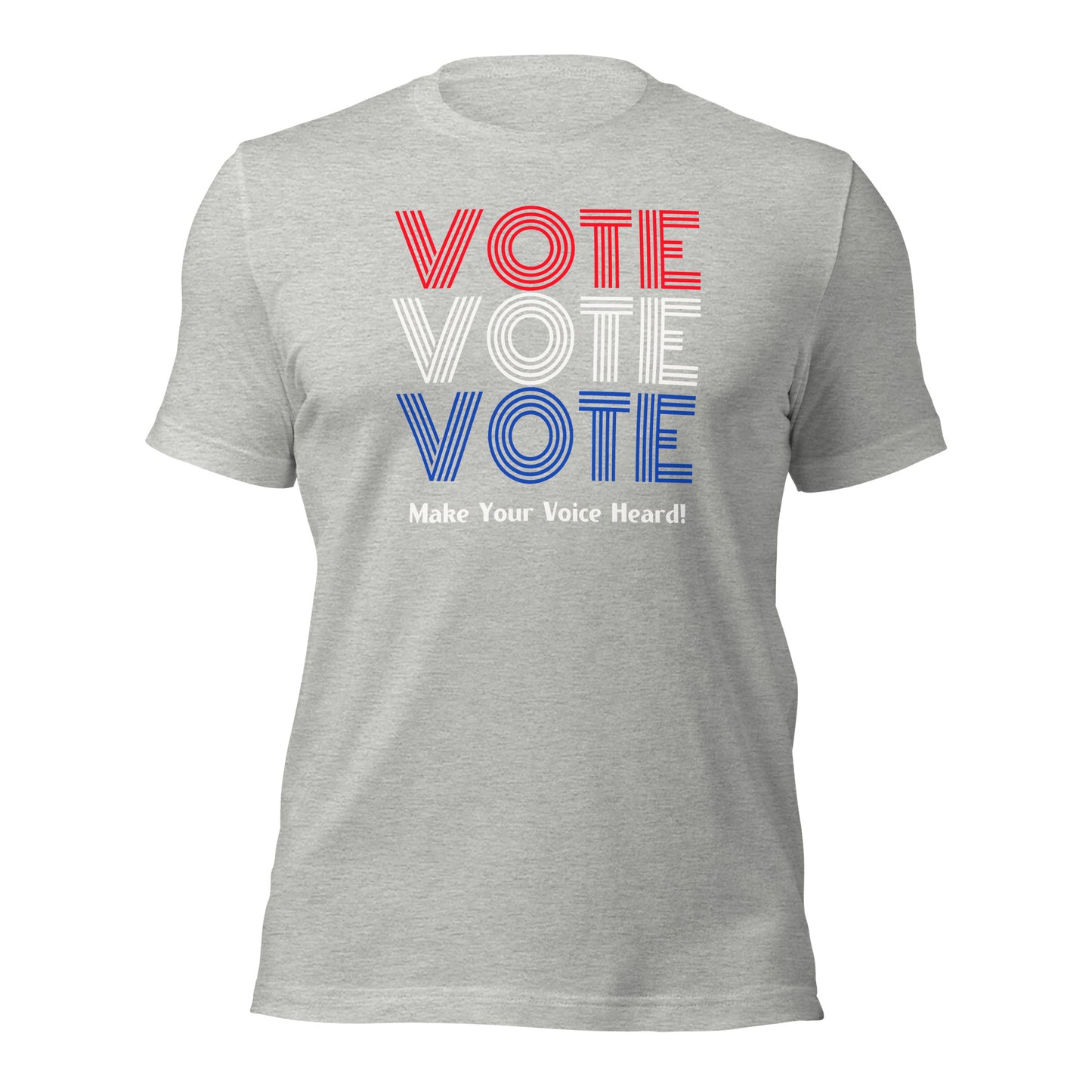 VOTE Shirt, Red White and Blue Vote Tee, Make Your Voice Heard Shirt