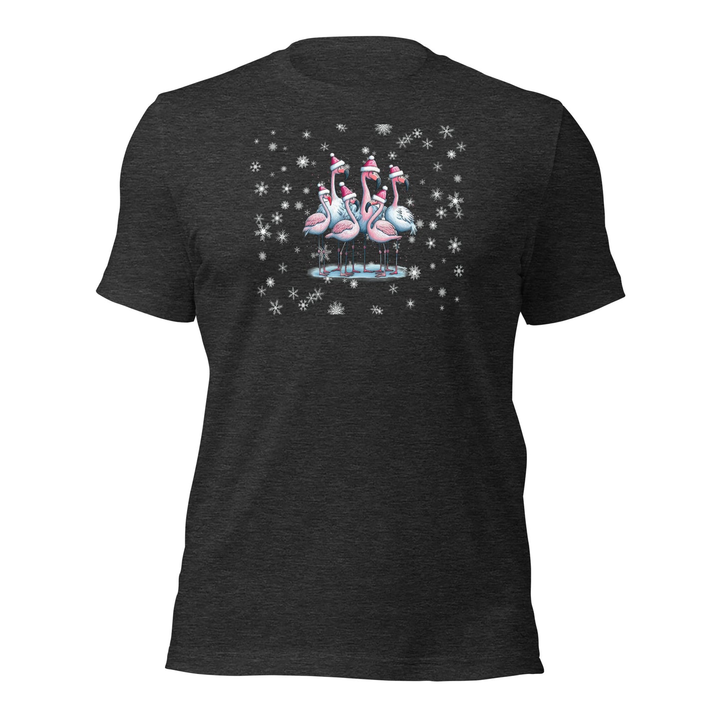 Flamingo Holiday Shirt Christmas Snowflake Tee
