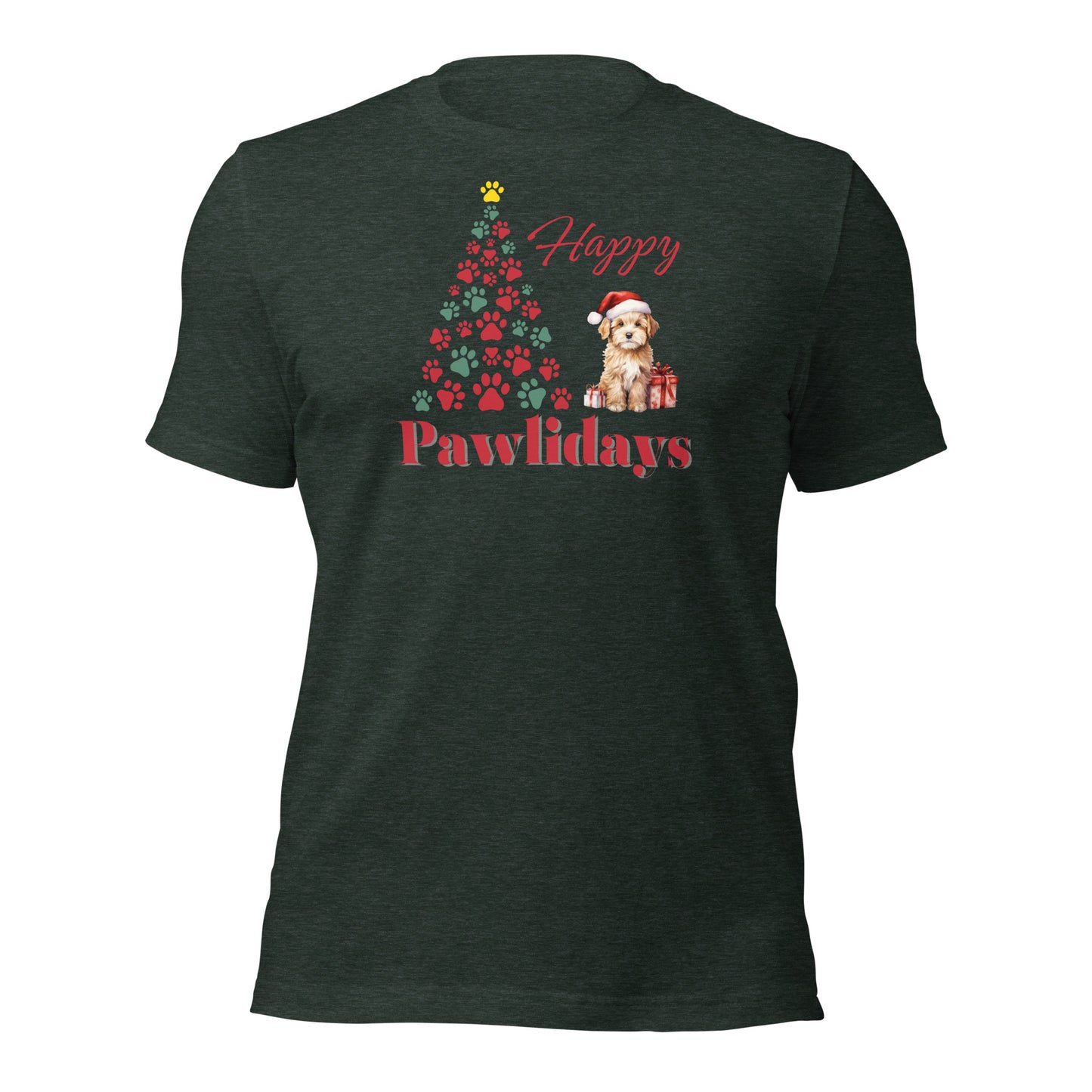 Happy Pawlidays Shirt Christmas Dog Holiday Tee