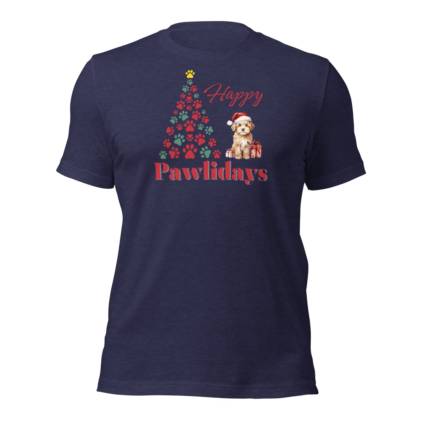 Happy Pawlidays Shirt Christmas Dog Holiday Tee