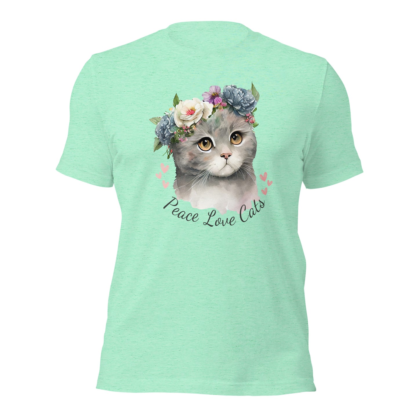 Cat Shirt Peace Love Cats Shirt Cat Lover Tshirt