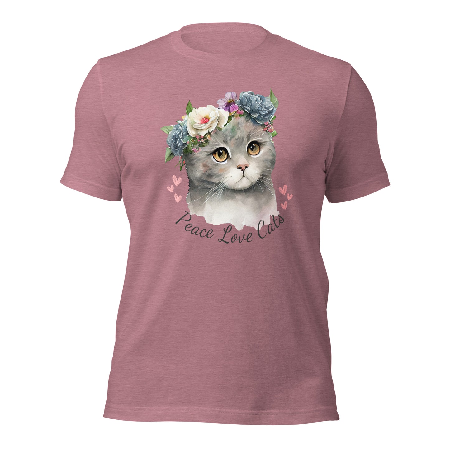 Cat Shirt Peace Love Cats Shirt Cat Lover Tshirt