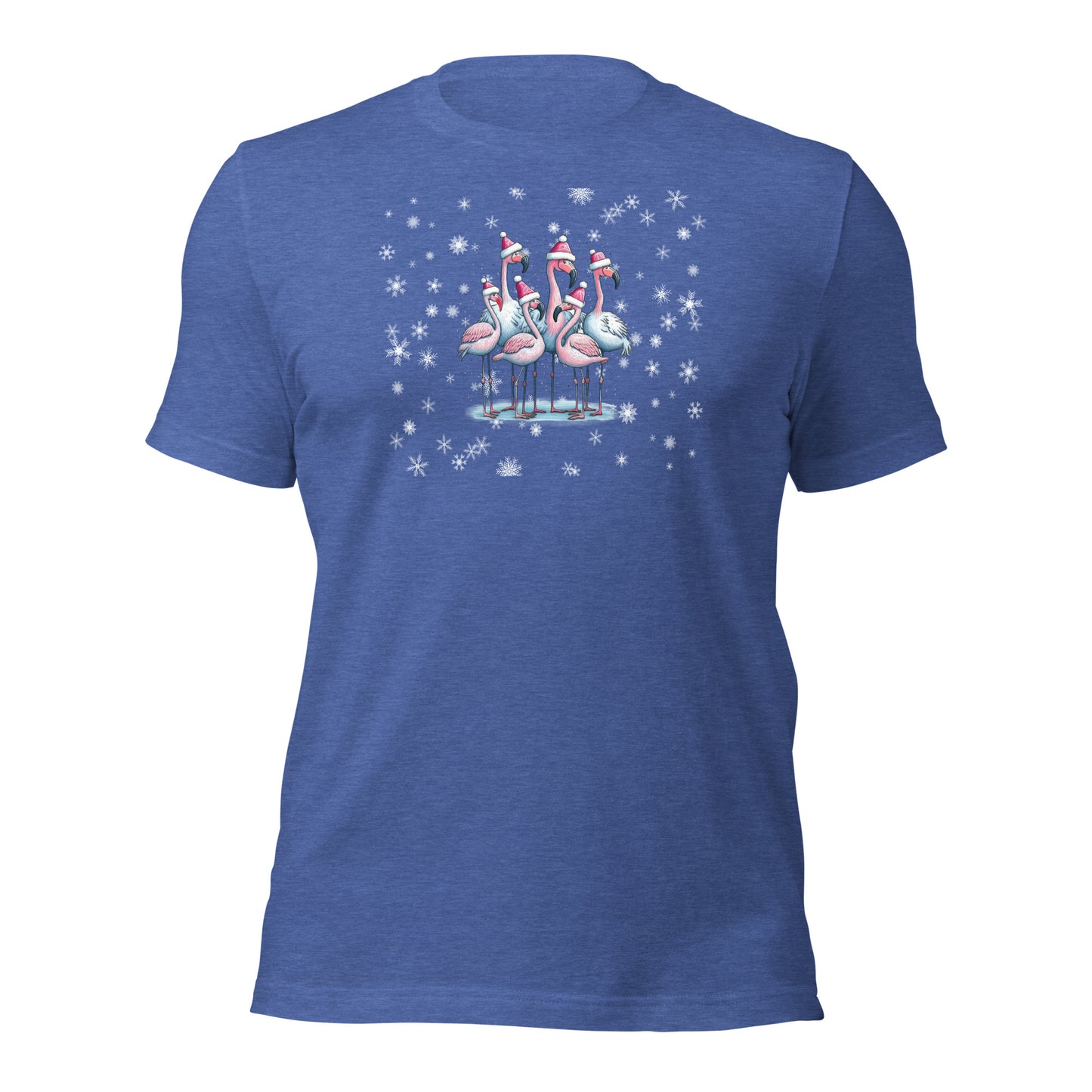 Flamingo Holiday Shirt Christmas Snowflake Tee