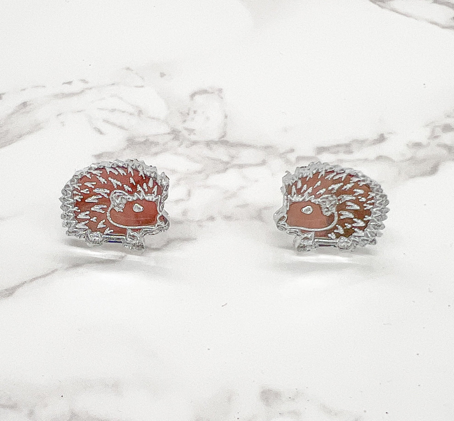 Hedgehog Earrings - Studs, Dangles, and Clip-ons