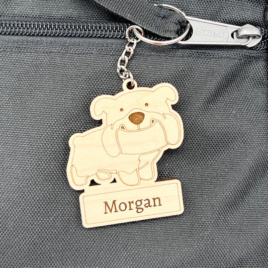 Personalized Bulldog Keychains / Bag tags