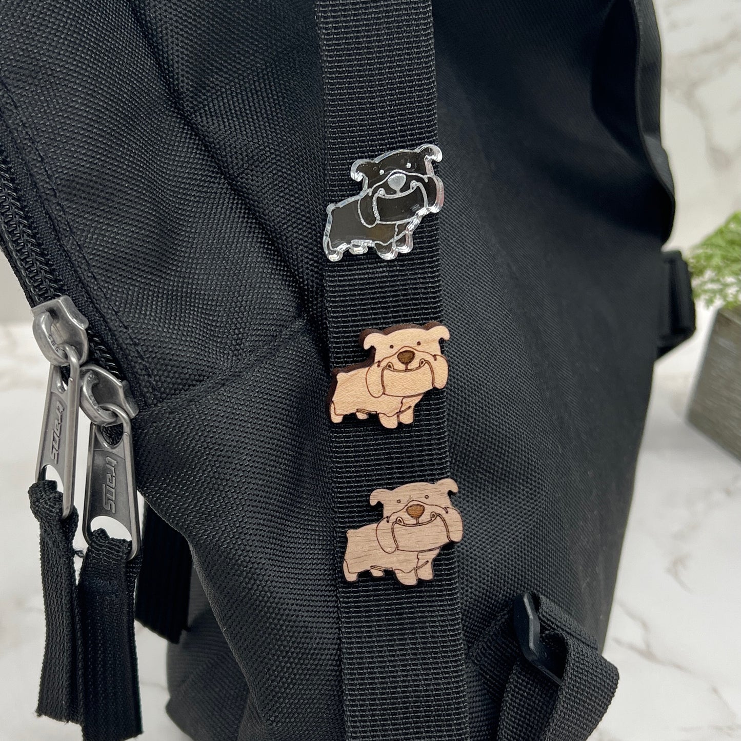 Bulldog Backpack Pins / Lapel Pins