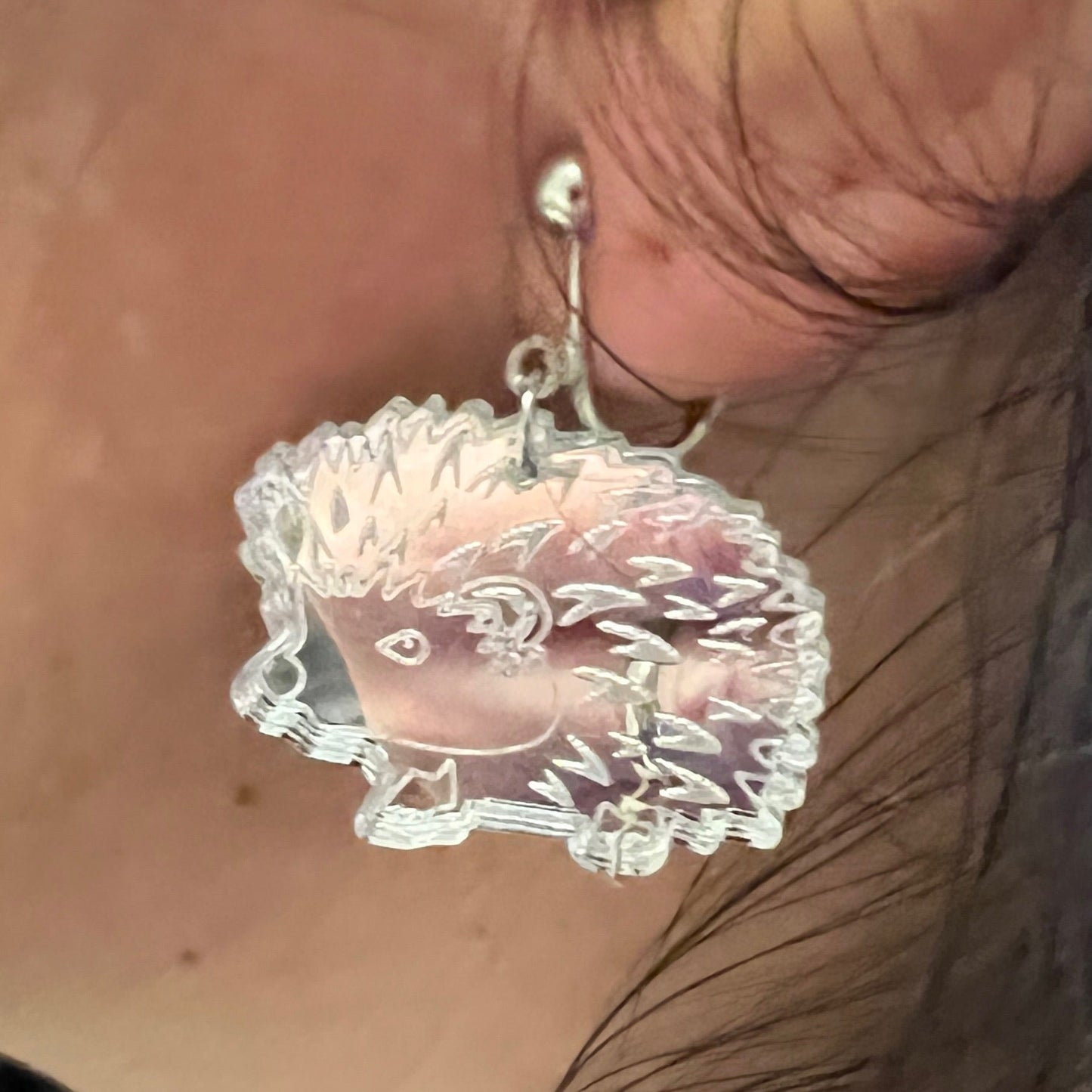 Hedgehog Earrings - Clip-ons, Dangles, and Studs