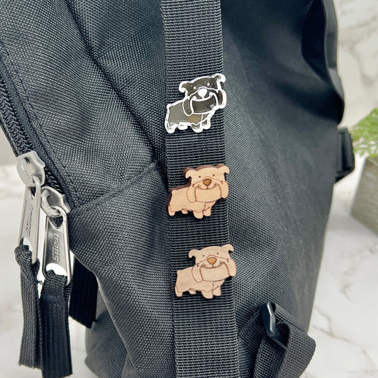Bulldog Backpack Pins / Lapel Pins