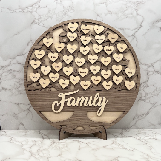 Personalized Family Tree and Grandkids Display
