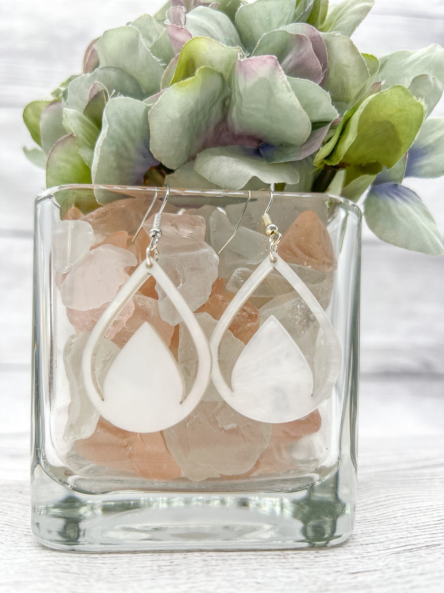 White Pearl Earrings