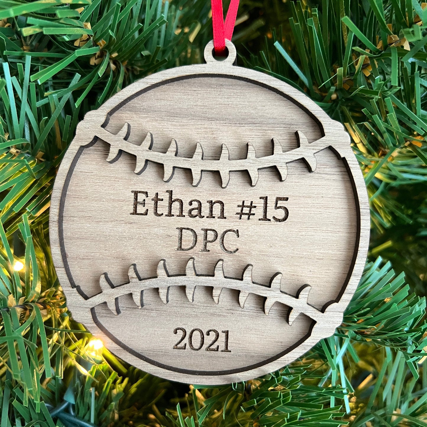 Personalized Baseball Softball Ornaments