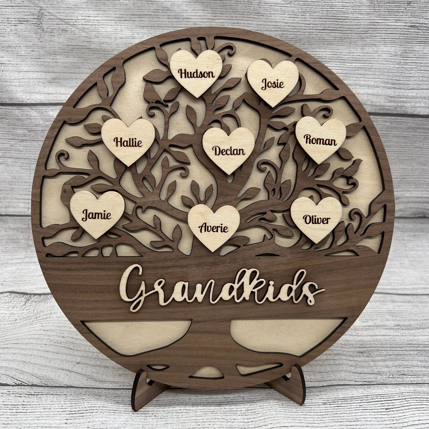 Personalized Family Tree and Grandkids Display