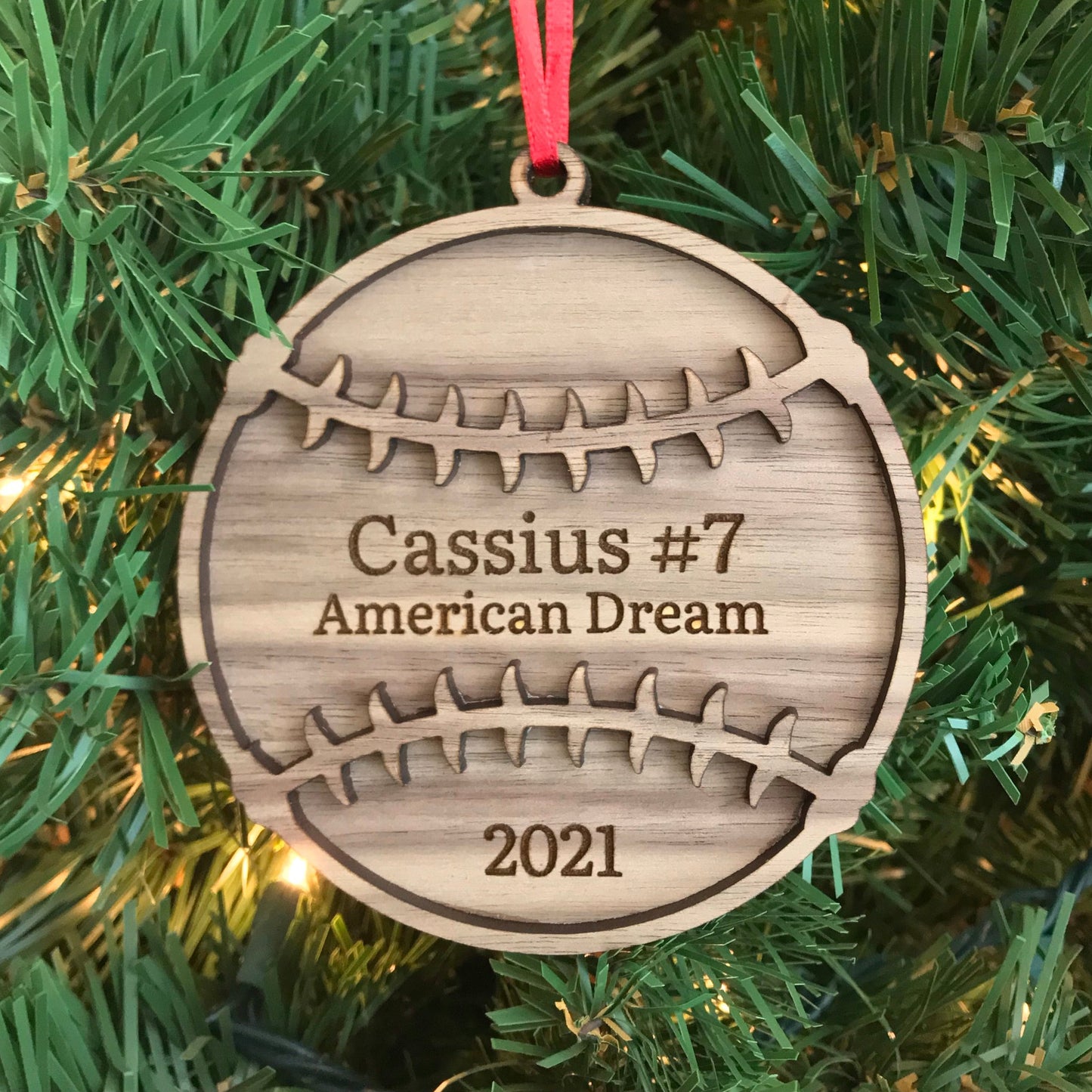 Personalized Baseball Softball Ornaments