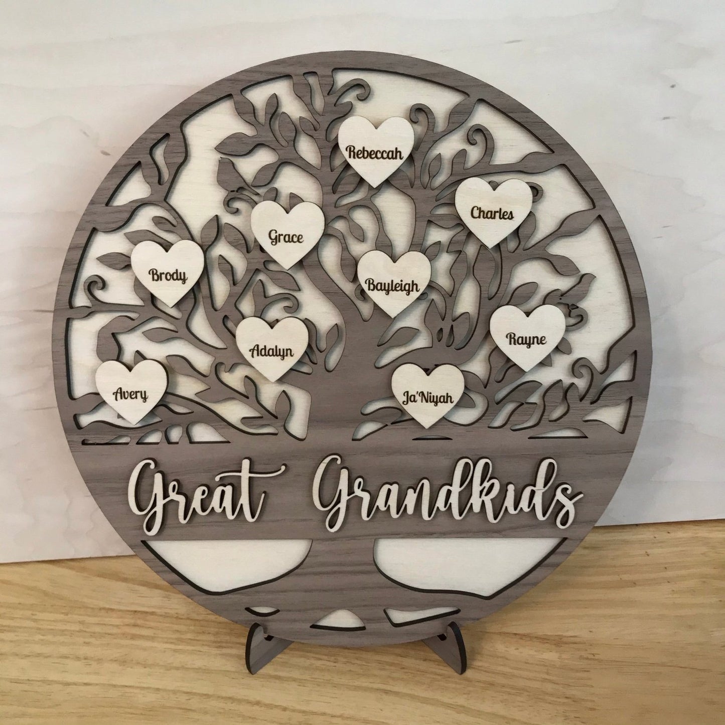 Personalized Family Tree and Grandkids Display