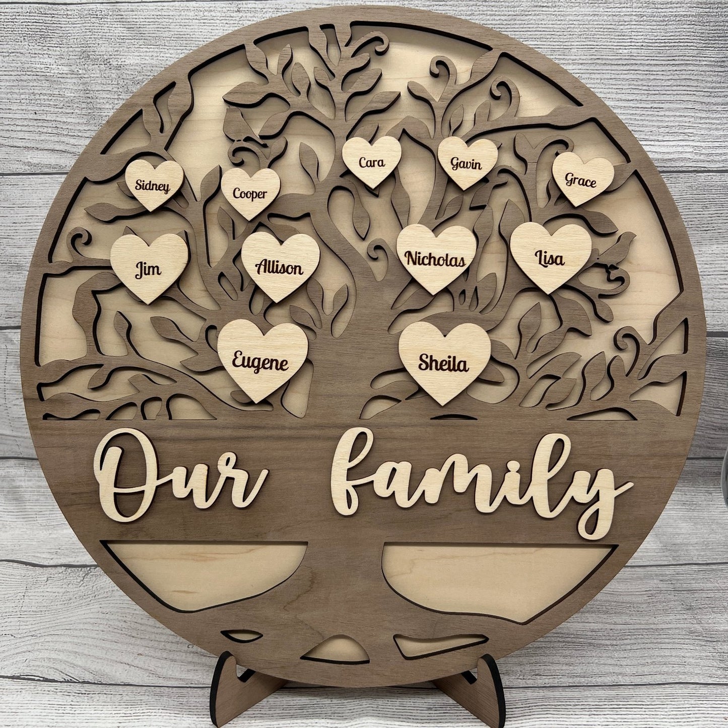 Personalized Family Tree and Grandkids Display