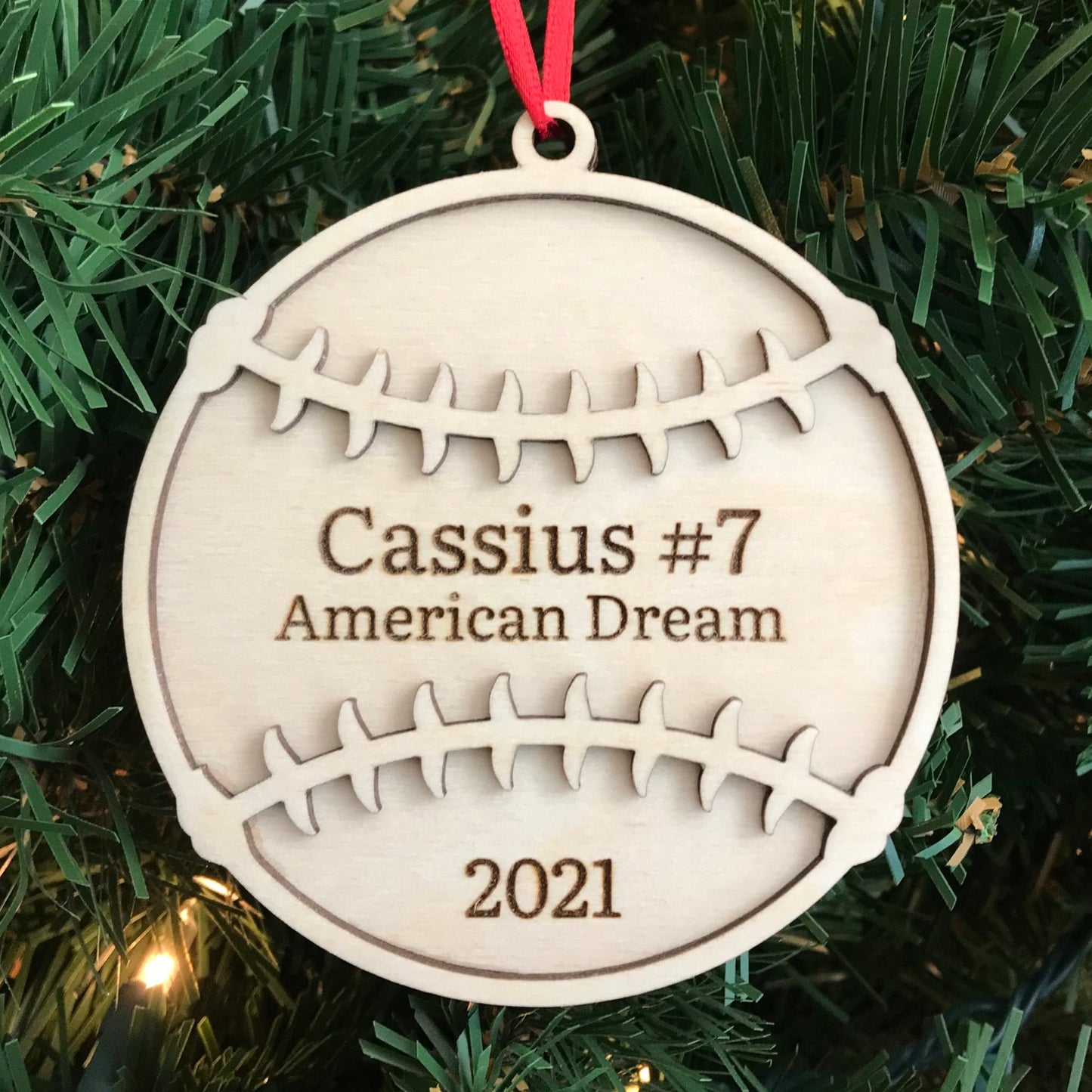 Personalized Baseball Softball Ornaments