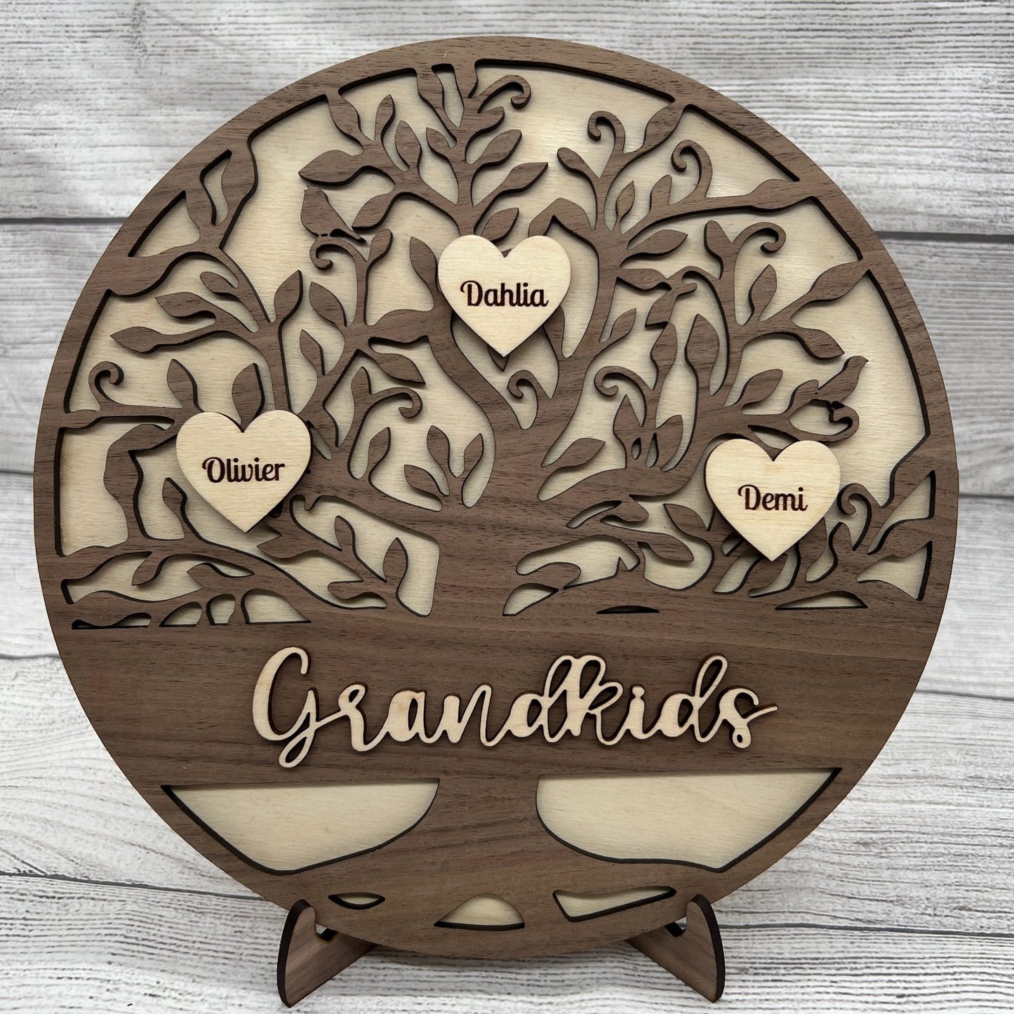 Personalized Family Tree and Grandkids Display