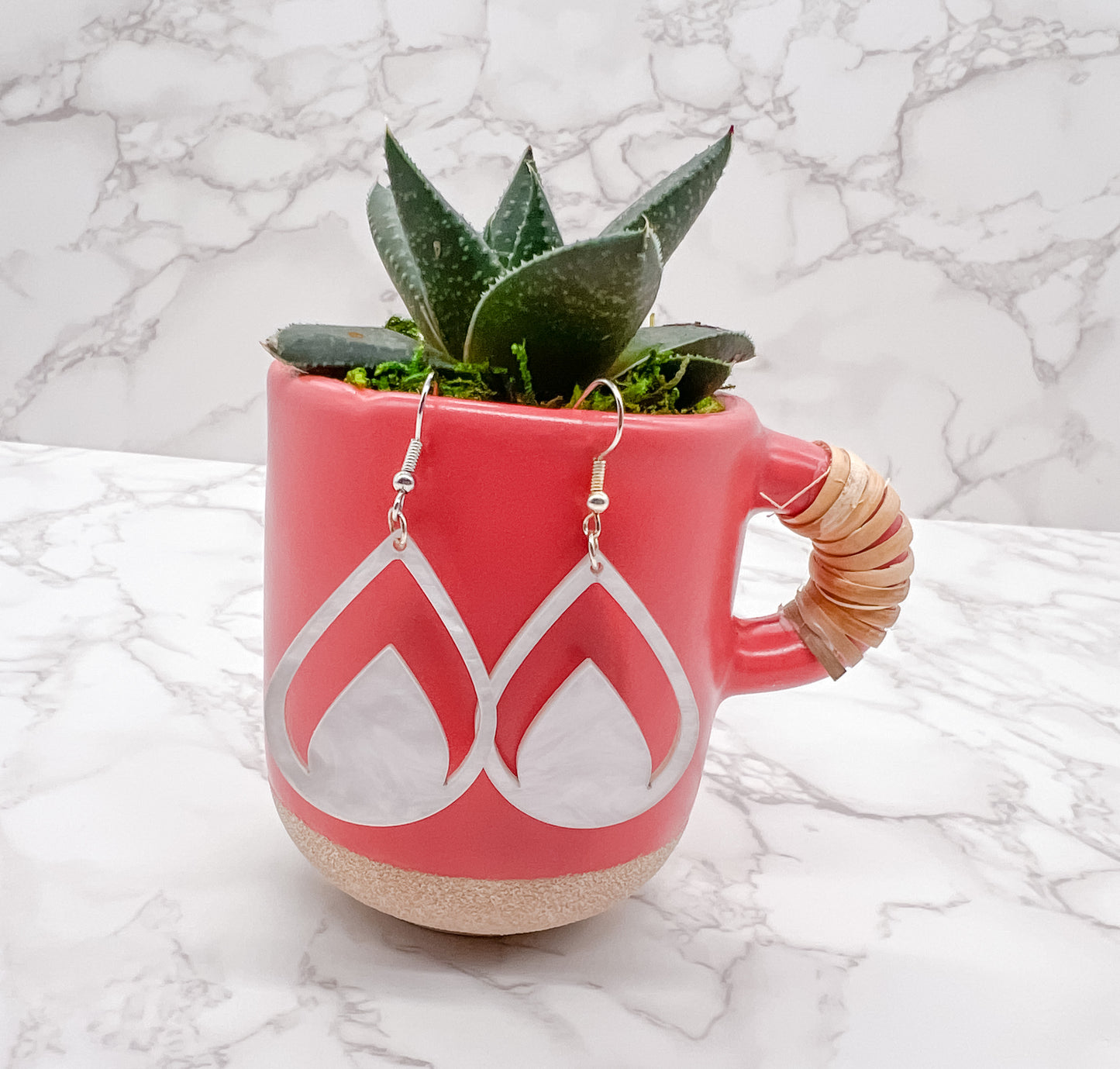 White Pearl Earrings