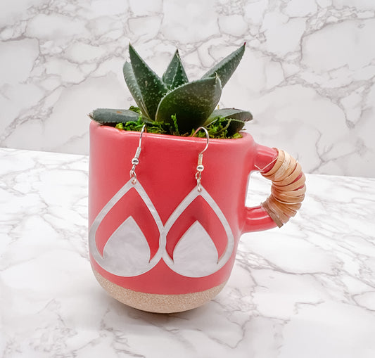 White Pearl Earrings