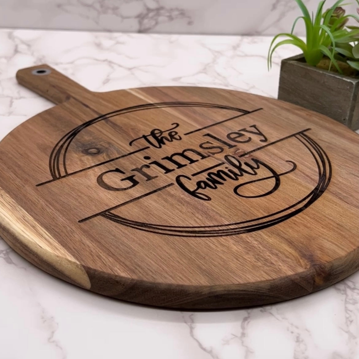 Personalized Cutting Boards and Charcuterie - B-3: 11.75" x 15.75" Acacia