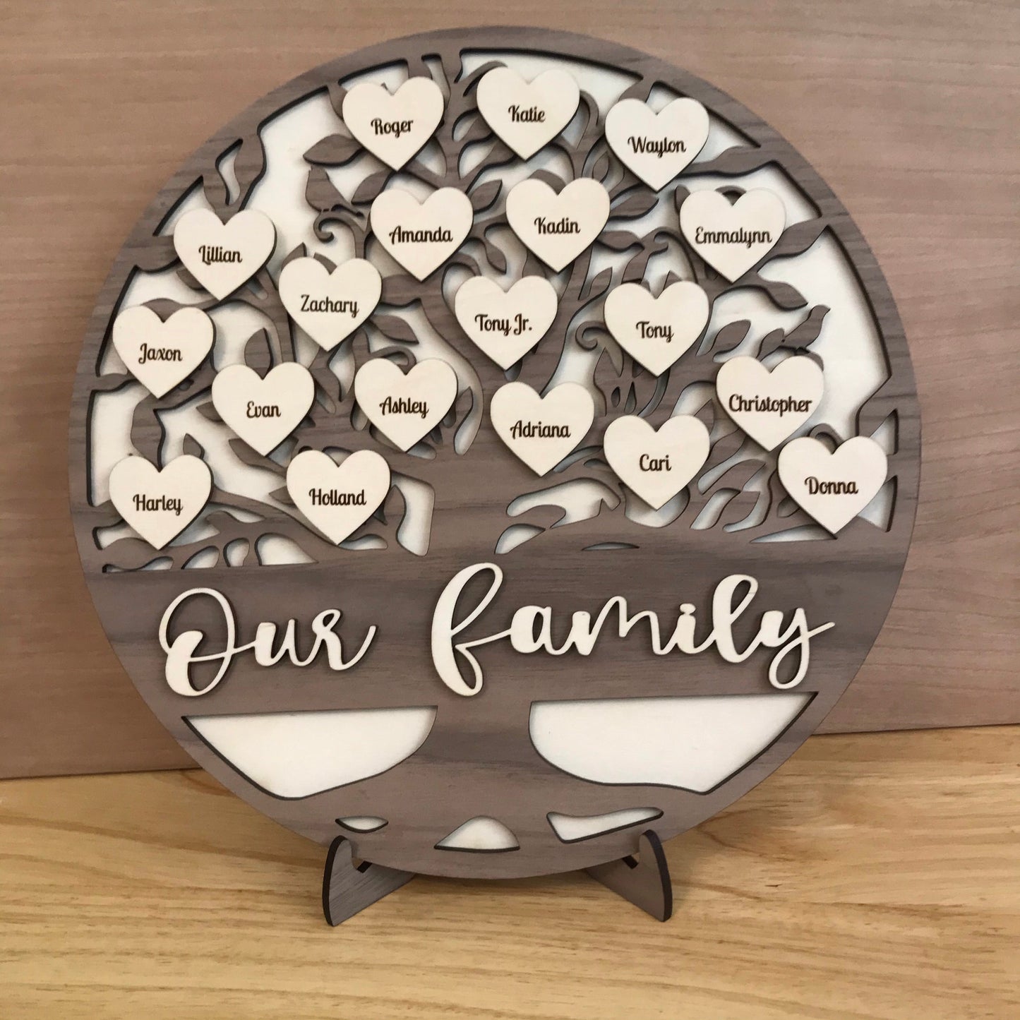 Personalized Family Tree and Grandkids Display