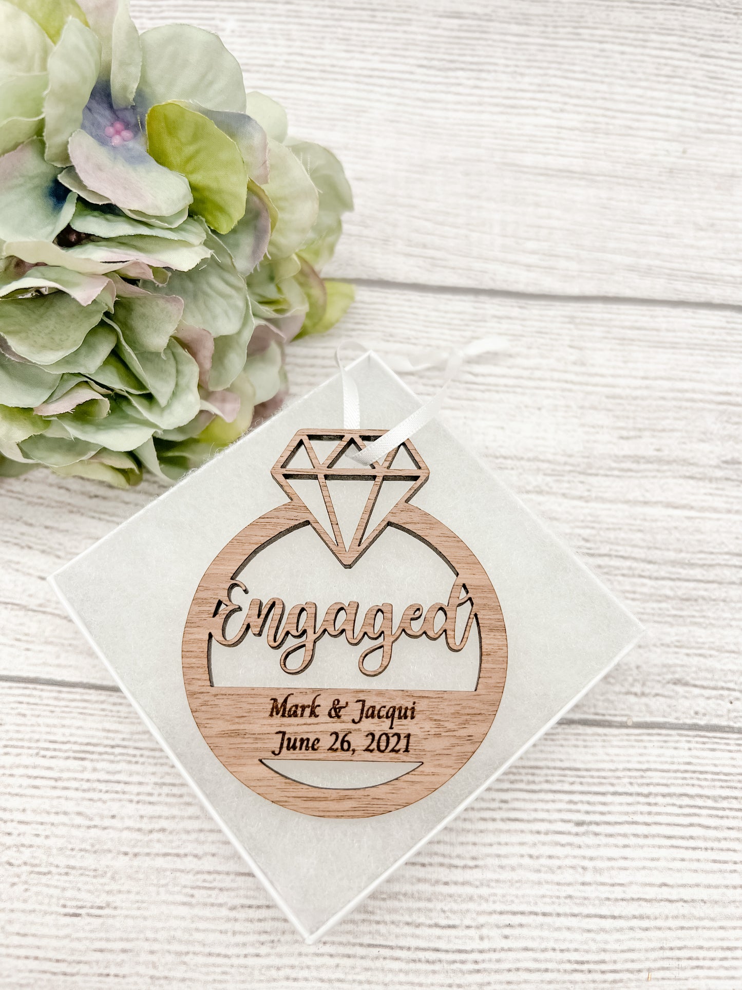 Personalized Engaged Ornament