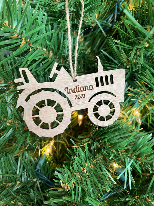 Personalized Tractor Ornament