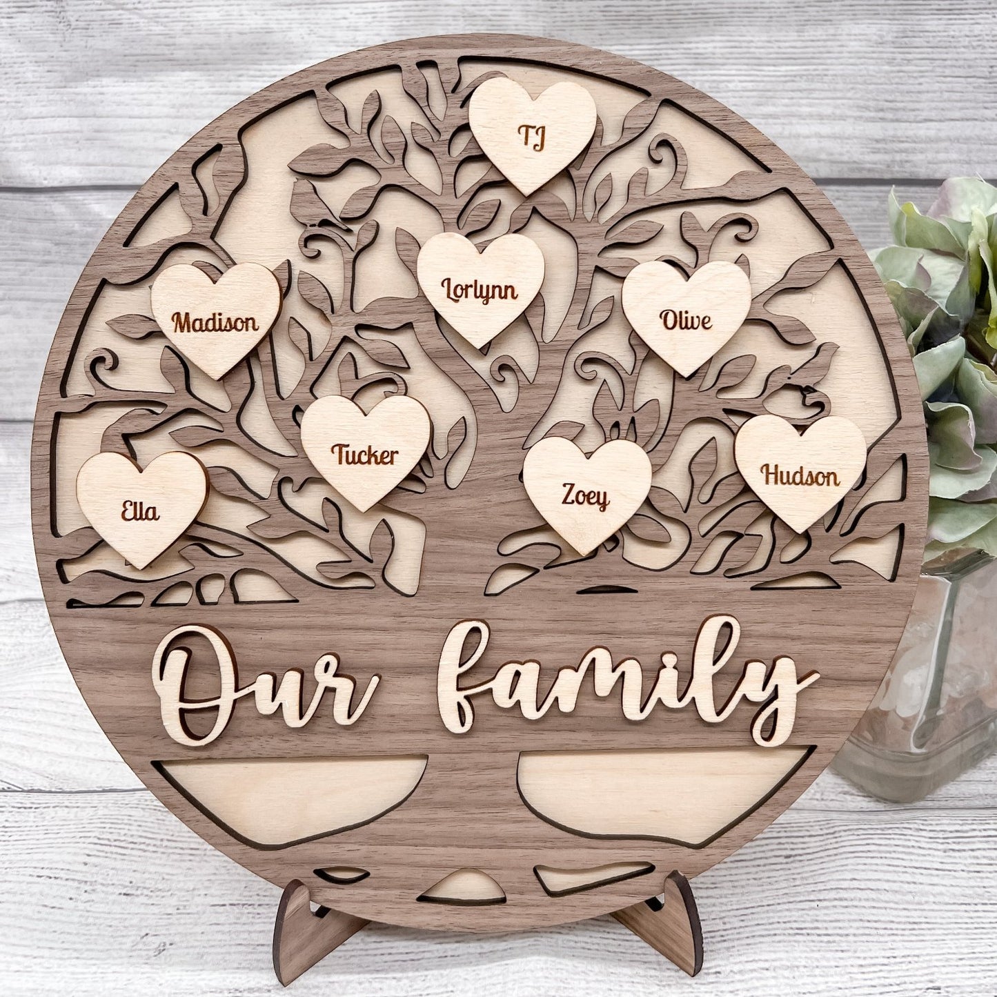 Personalized Family Tree and Grandkids Display