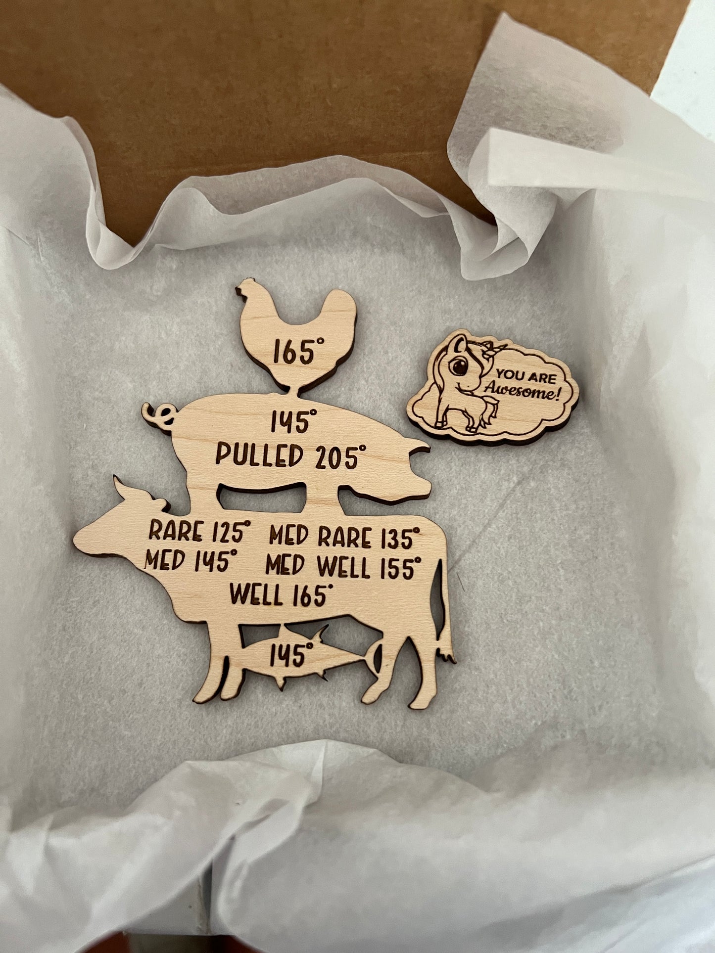 Cooking Magnet / Cooking Times for Meats Magnet / Fridge Magnet /Cow, Chicken, Pig, Fish Magnet