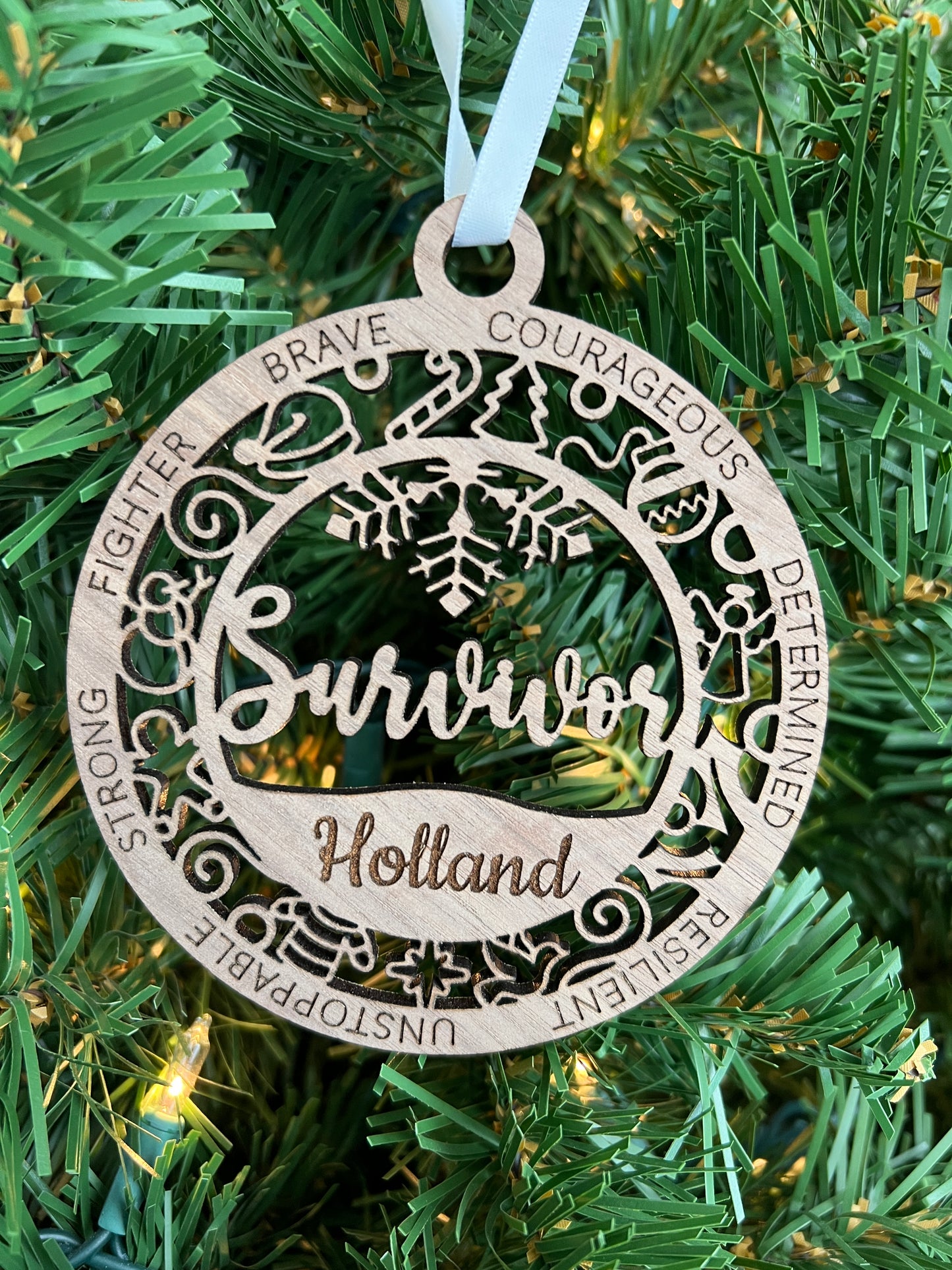 Personalized Survivor Ornament