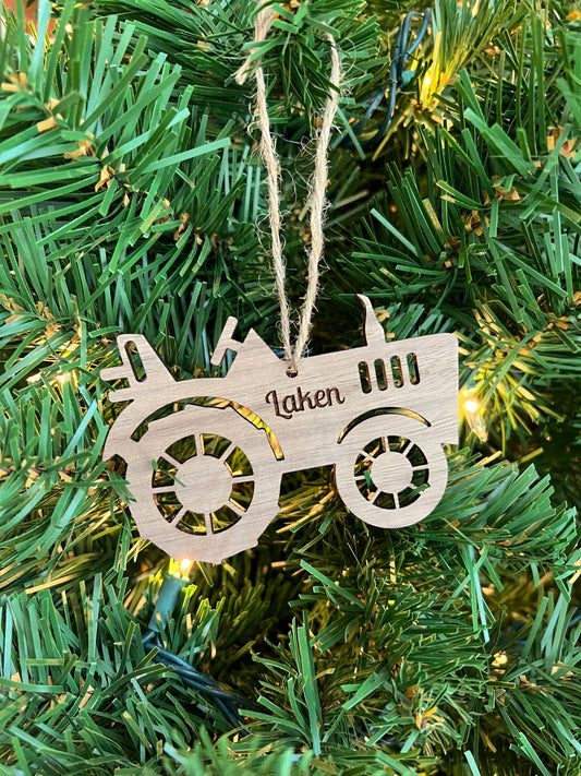 Personalized Tractor Ornament