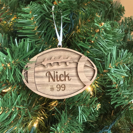 Personalized Football Ornament
