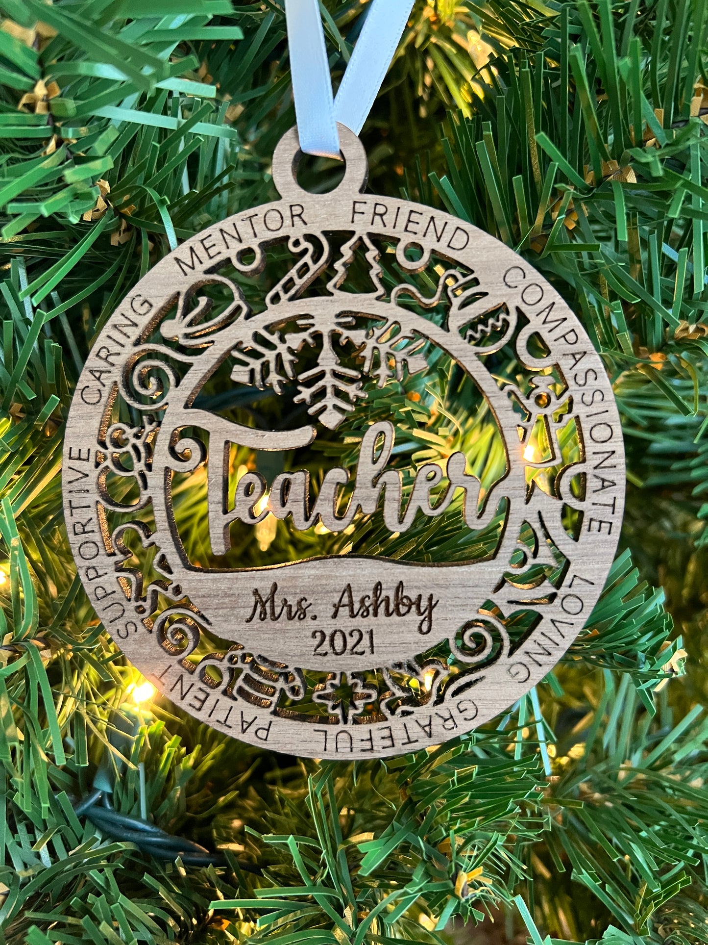 Personalized Teacher Ornament