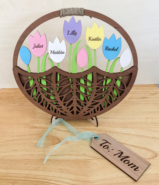 Personalized Mother’s Day Tulip Basket