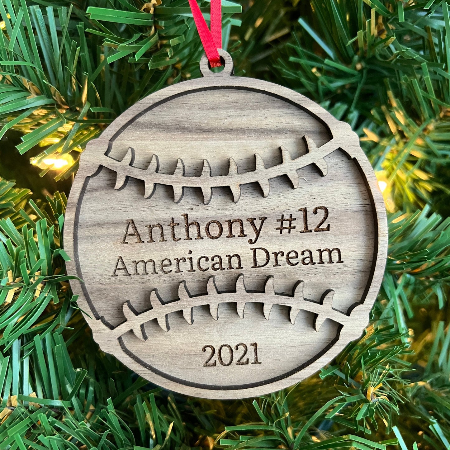 Personalized Baseball Softball Ornaments