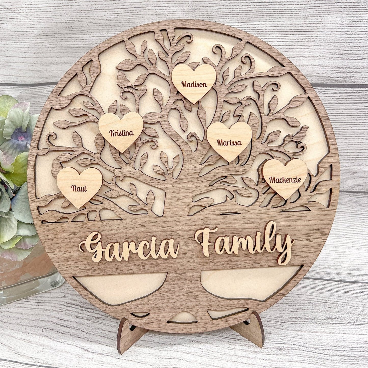 Personalized Family Tree and Grandkids Display