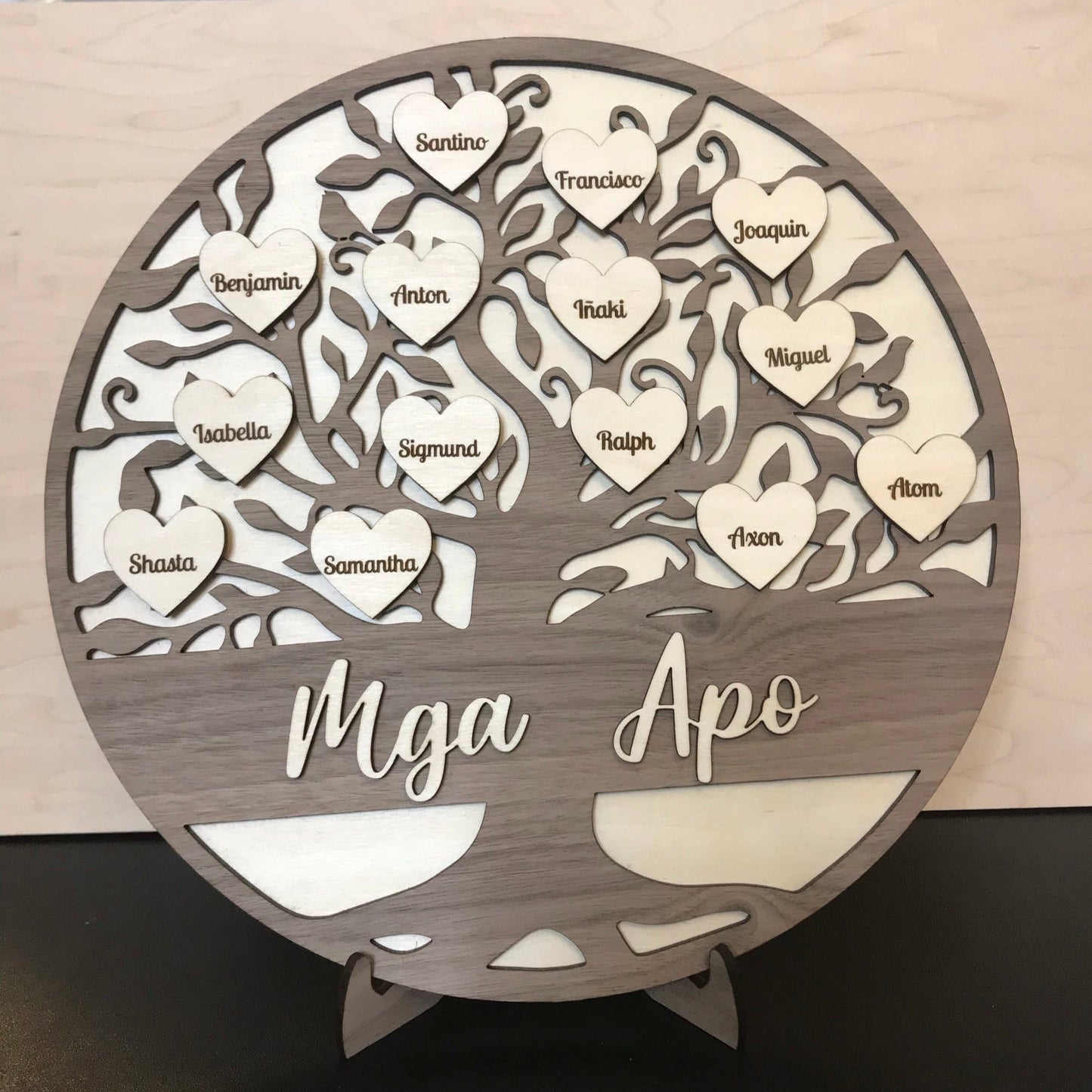 Personalized Family Tree and Grandkids Display