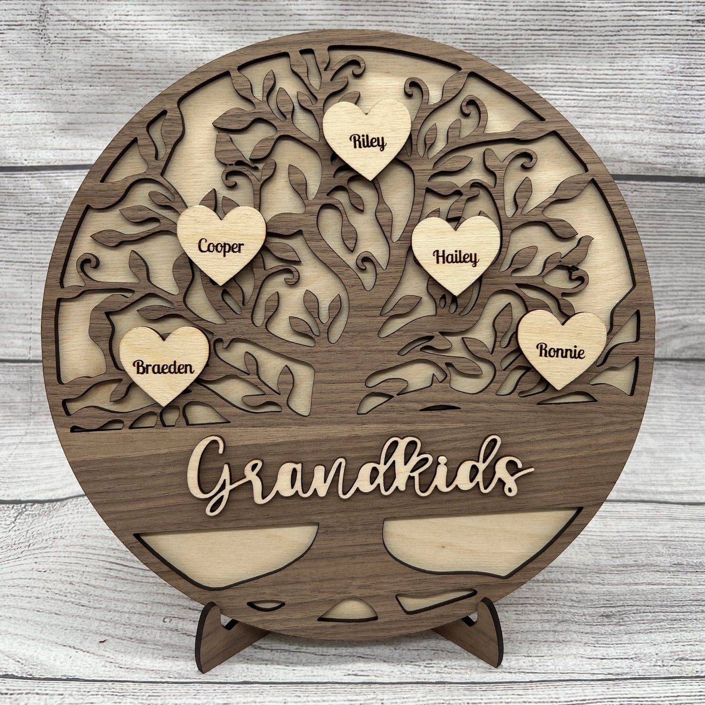 Personalized Family Tree and Grandkids Display