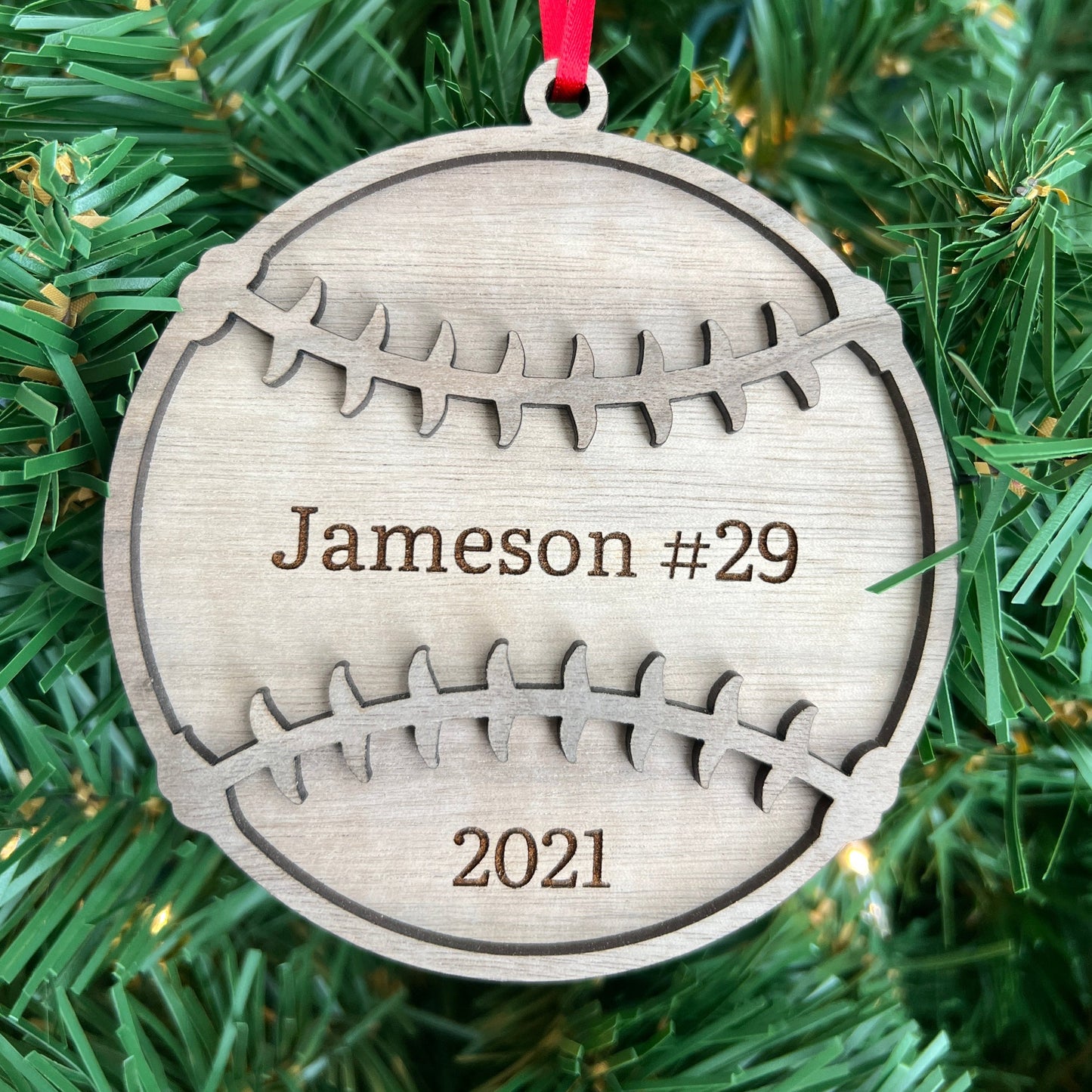 Personalized Baseball Softball Ornaments