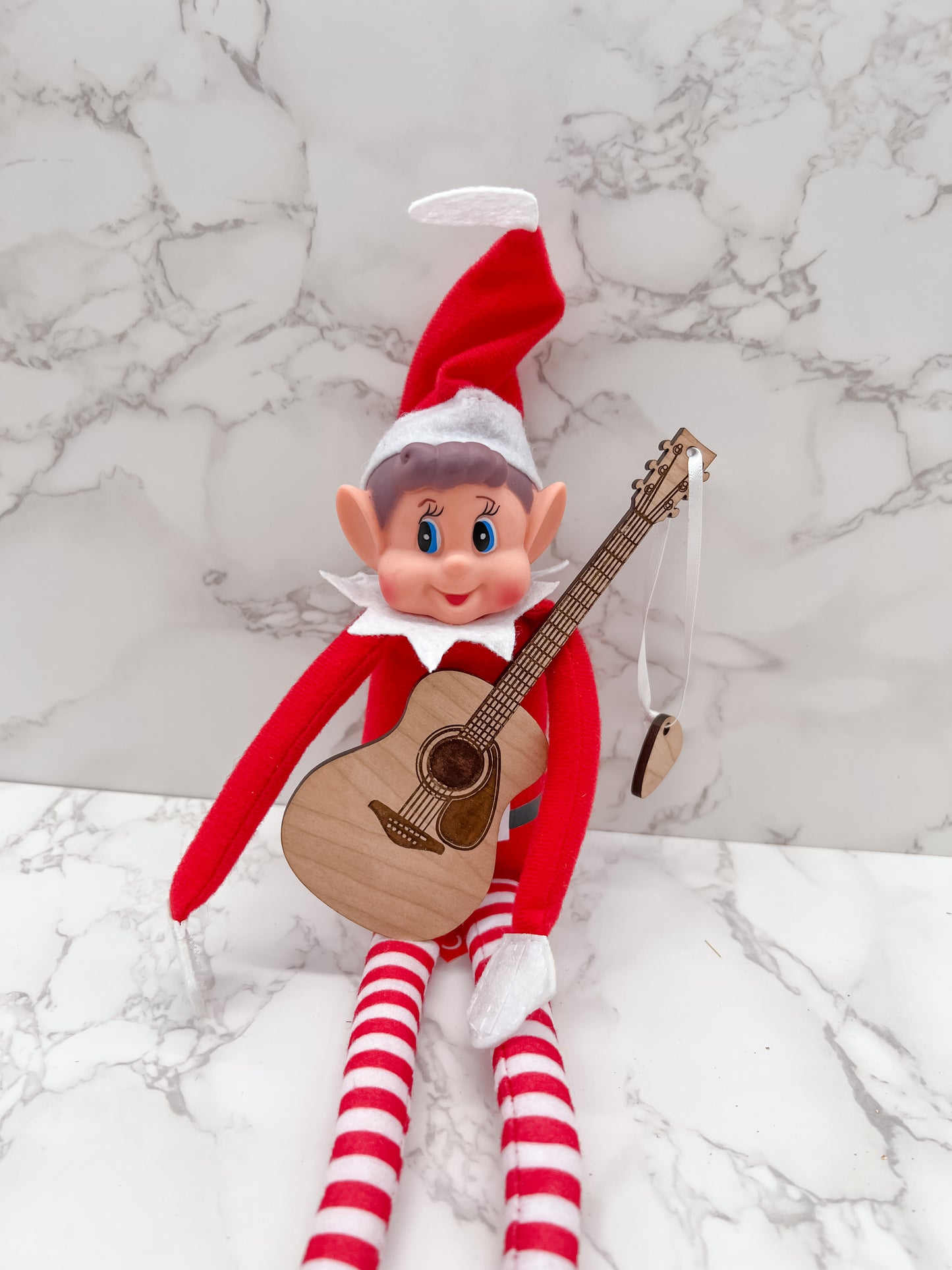 Elf Props / Personalized Bookmark / Guitar / Corn Hole Board for Elf / Selfie Wood Phone Prop