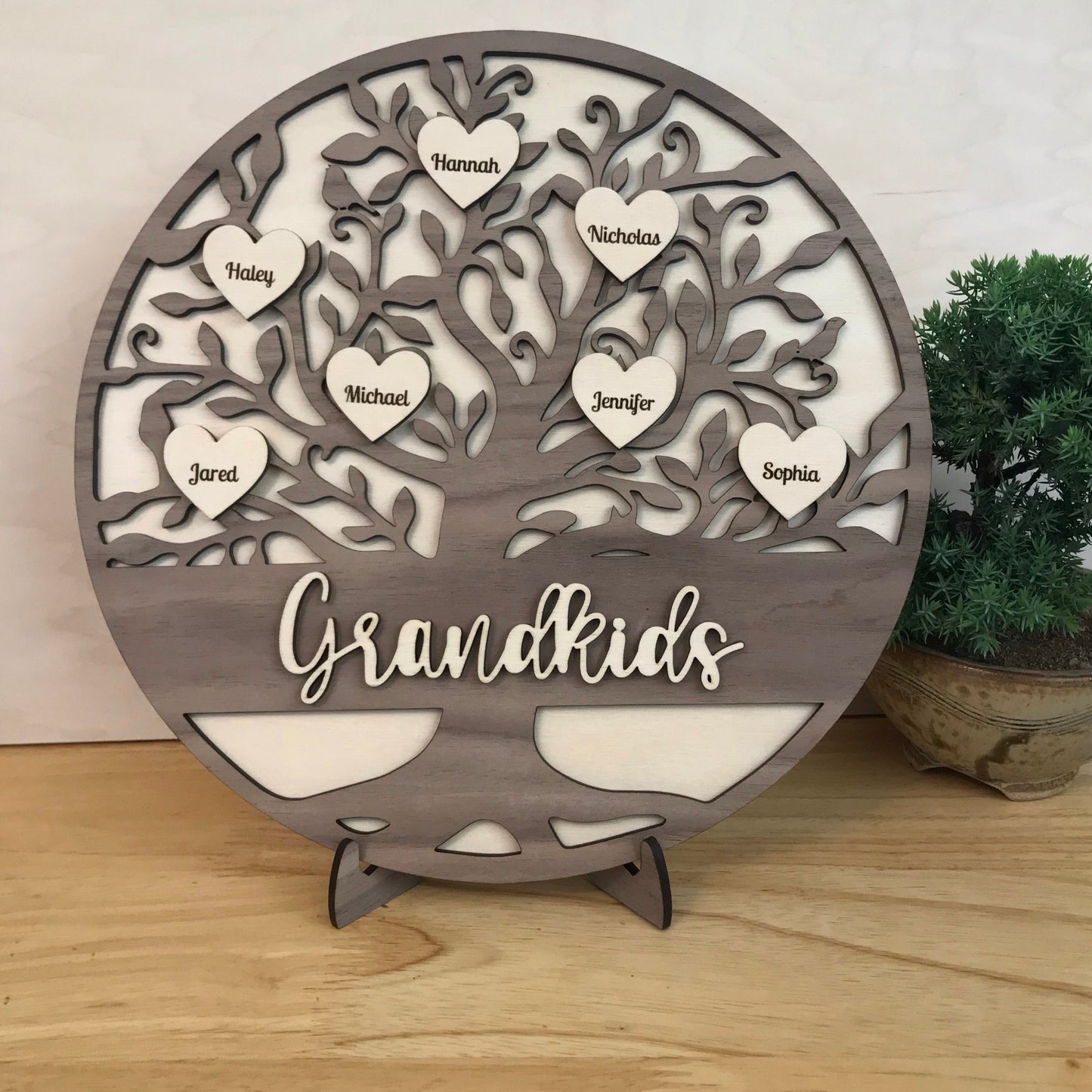 Personalized Family Tree and Grandkids Display
