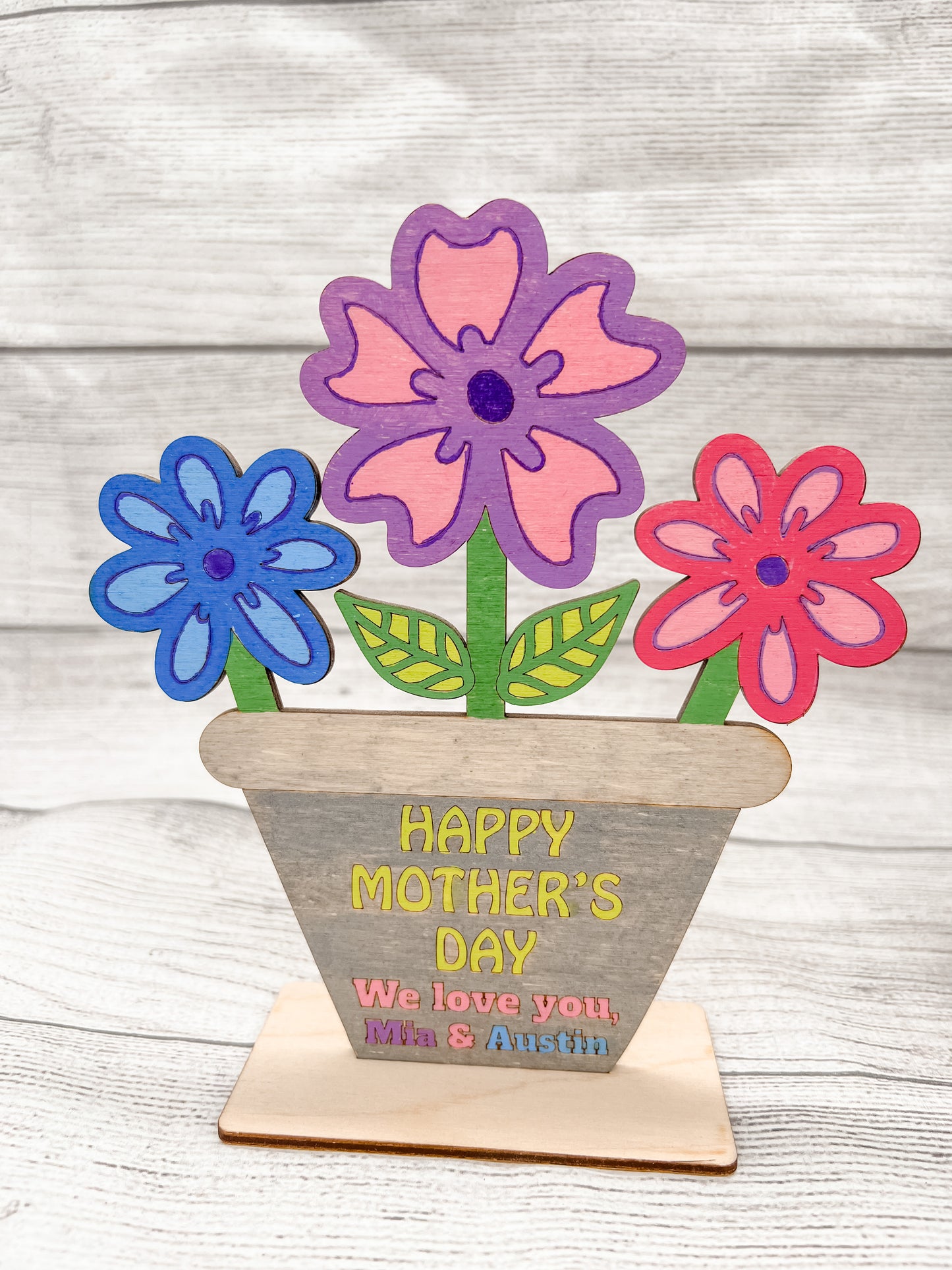 DIY Color/Paint Personalized Flower Arrangement for Mother’s Day Unpainted