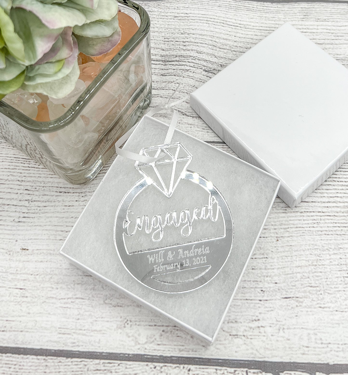 Personalized Engaged Ornament